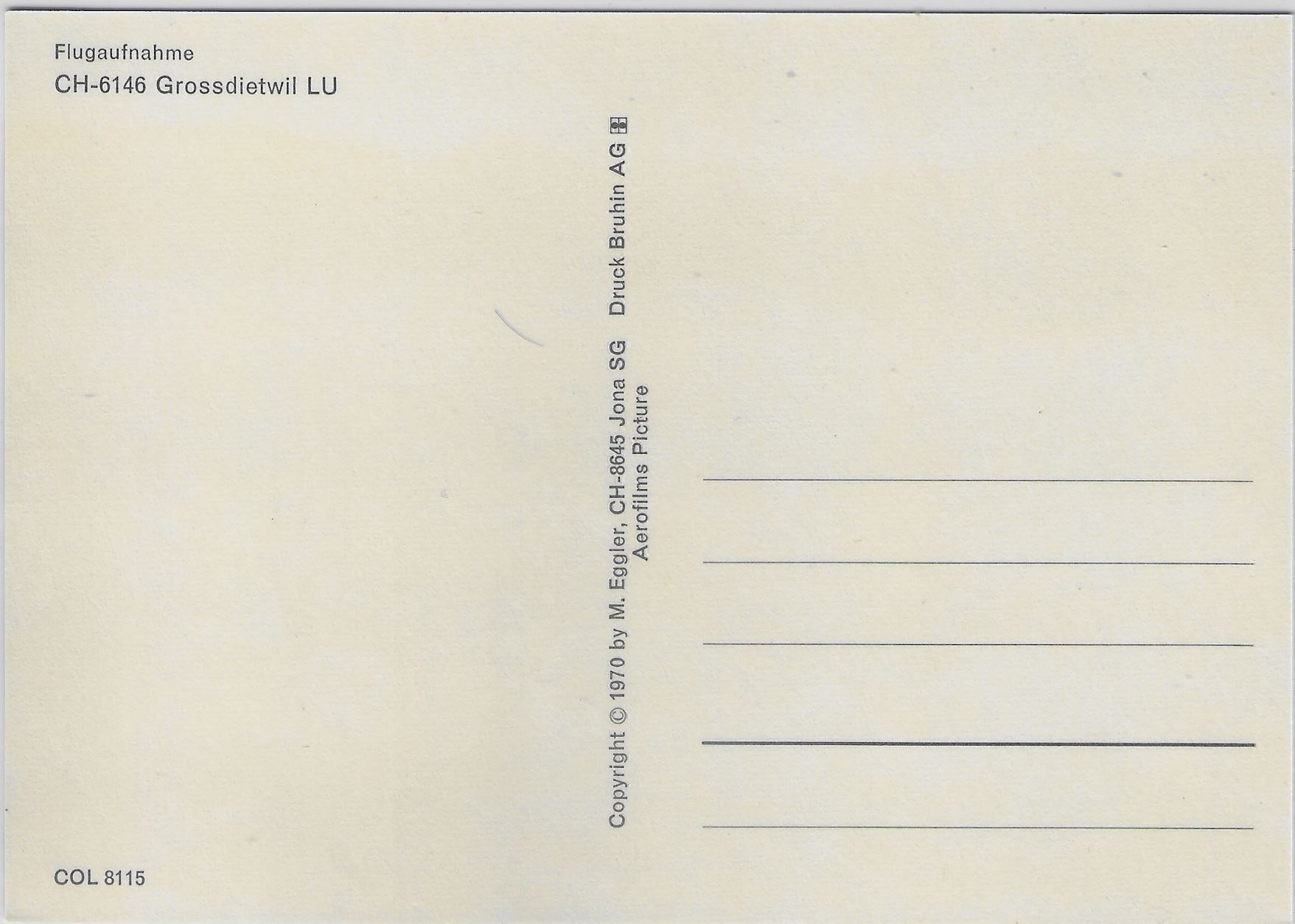 Cartoline postali: Flugaufnahme Grossdietwil LU – Antico da Ettingen venduto da Kartenplanet 1