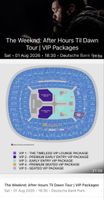3x Seated VIP Packages concert The Weeknd