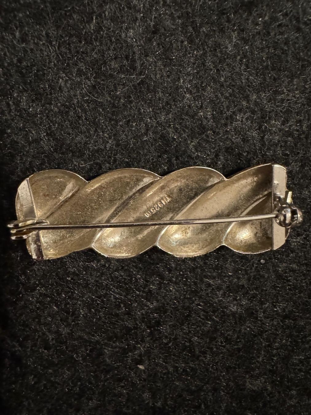 Spille & Fermagli: Vintage Sterling Silver Braided Bar Brooch – Usato da Zürich venduto da salifali 1