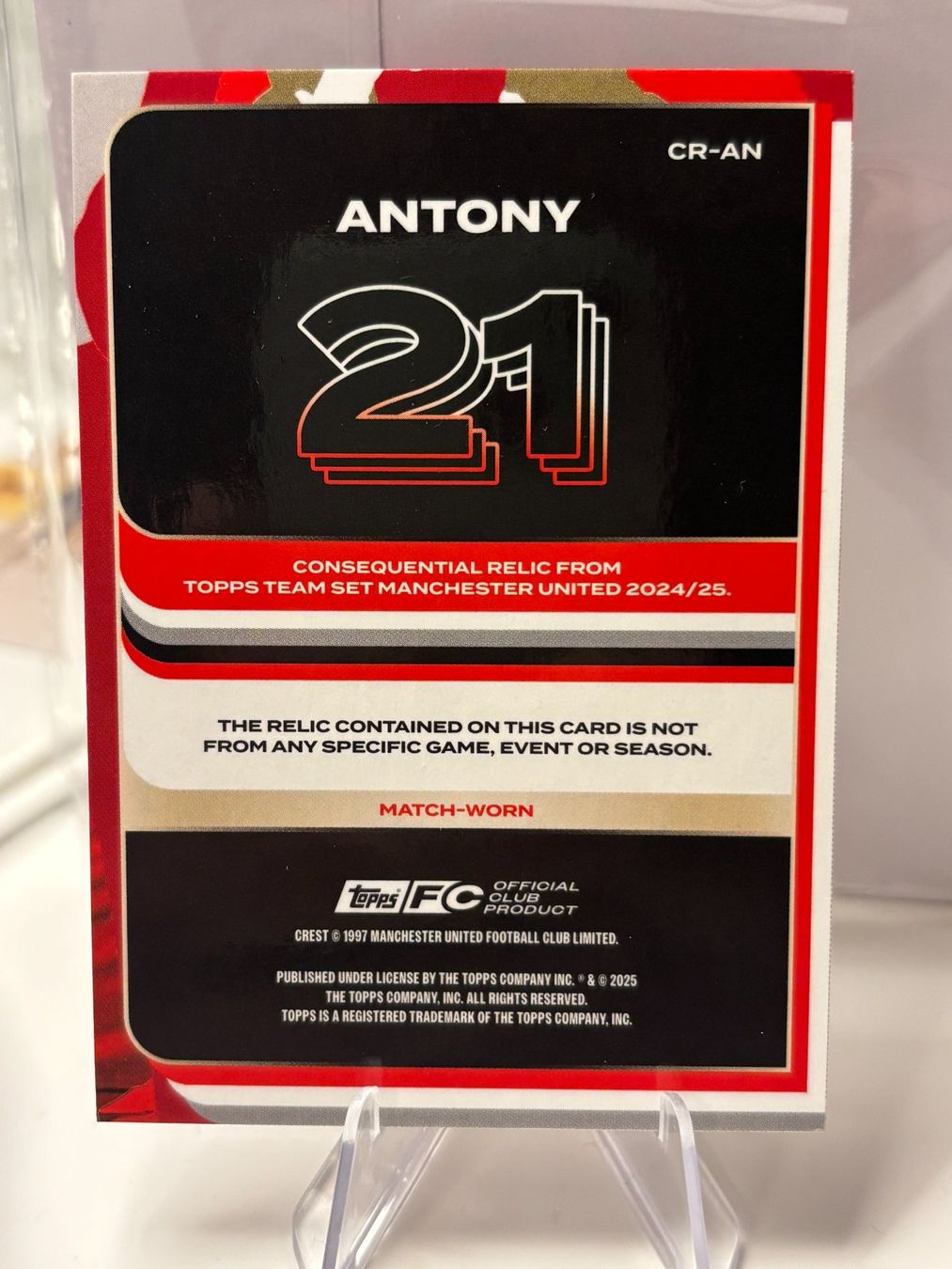 Topps Carte collezionabili: Antony Consequential Relic Pink /99 2024-25 TOPPS Man Utd – Nuovo (secondo la descrizione) da Aarberg venduto da gocardz.shop 1