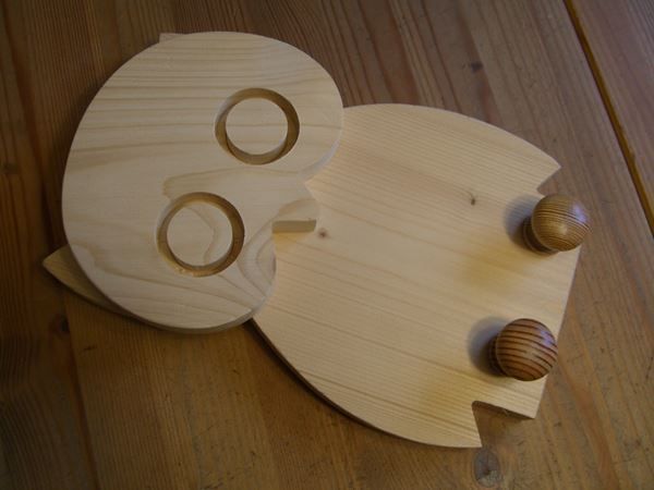 Guardaroba: neue,süsse,2er Kindergarderobe Holz-Eule – Nuovo (secondo la descrizione) da Winterthur venduto da Gaia 1