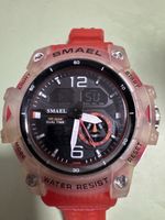 Montre bracelet SMAEL 8007 analogique et digitale rouge