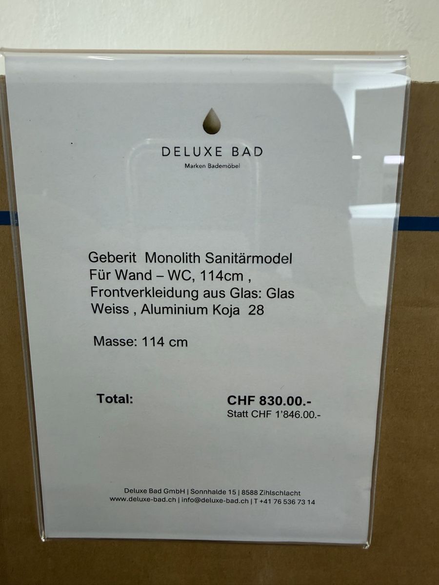 Monolith WC: Monolith weiss / Glas white  – Nuovo e nell'imballaggio originale da Amriswil venduto da deluxe_bad 1