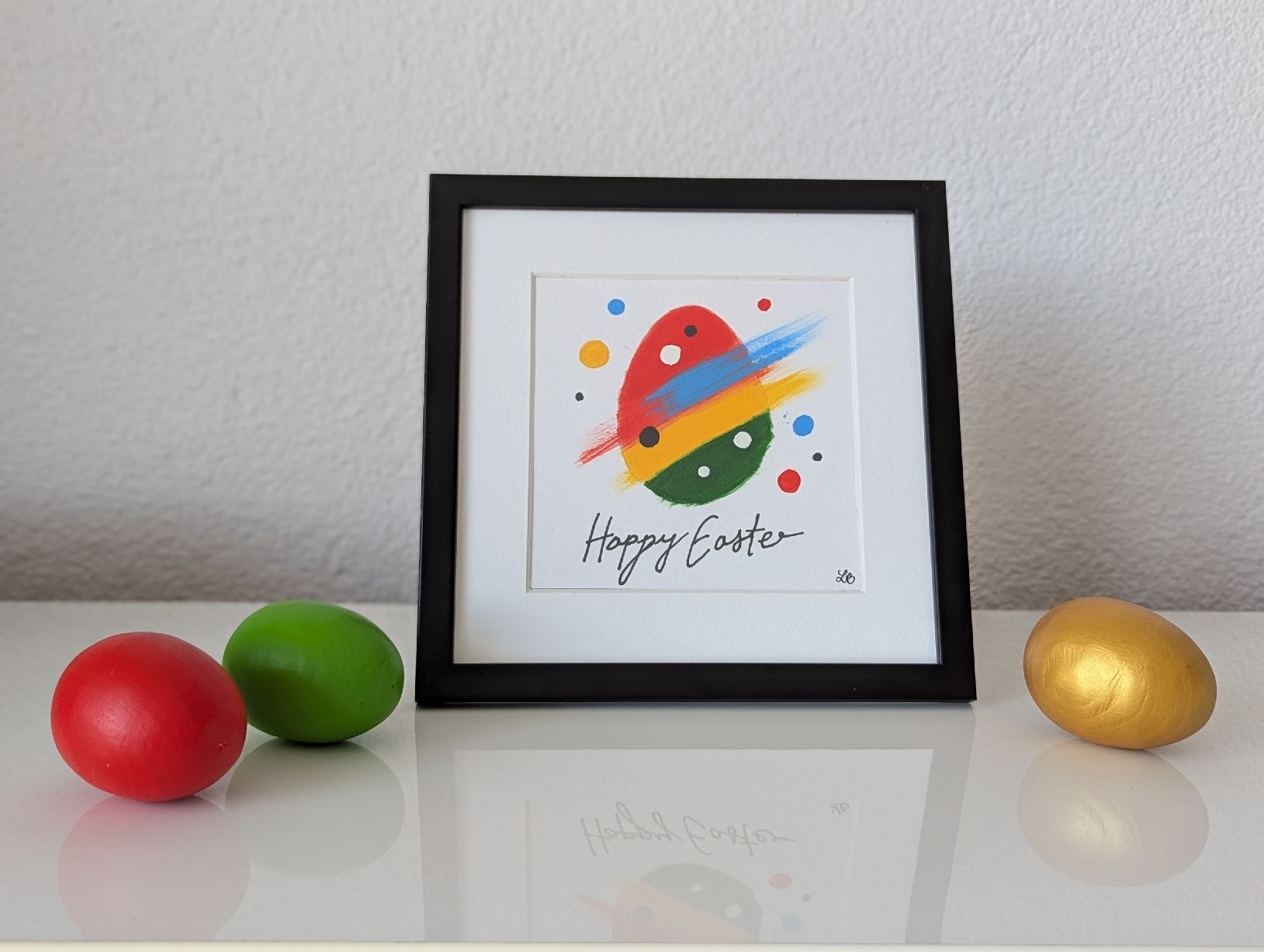 Cartoline: Happy Easter Card - Original Acrylic Painting – Nuovo e nell'imballaggio originale da Winterthur venduto da LaVieColor 1