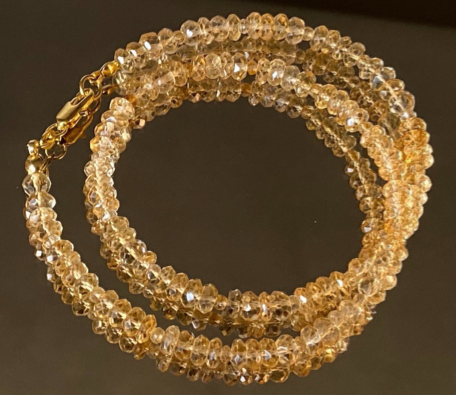 Catenine: Halskette mit echten Citrin – Nuovo (secondo la descrizione) da Matten b. Interlaken venduto da kero71 1