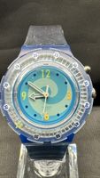 Swatch Scuba 200m Uhr blau mit Silikonarmband 37mm
