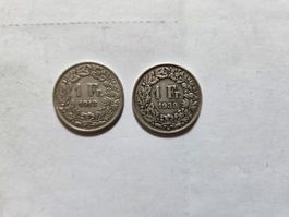 1 Franken Münze Schweiz 2Stk. 1913/39