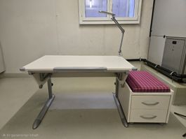 Kettler Schreibtisch mit Rollcontainer weiss guter Zustand