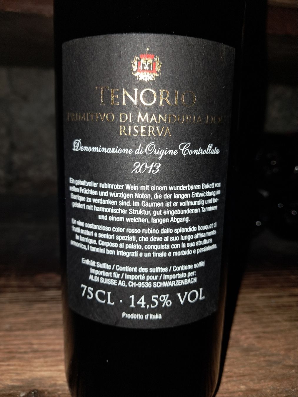 Vino: Tenorio Primitivo di Manduria Riserva 2013 – Nuovo e nell'imballaggio originale da Le locle venduto da juliensaran 3