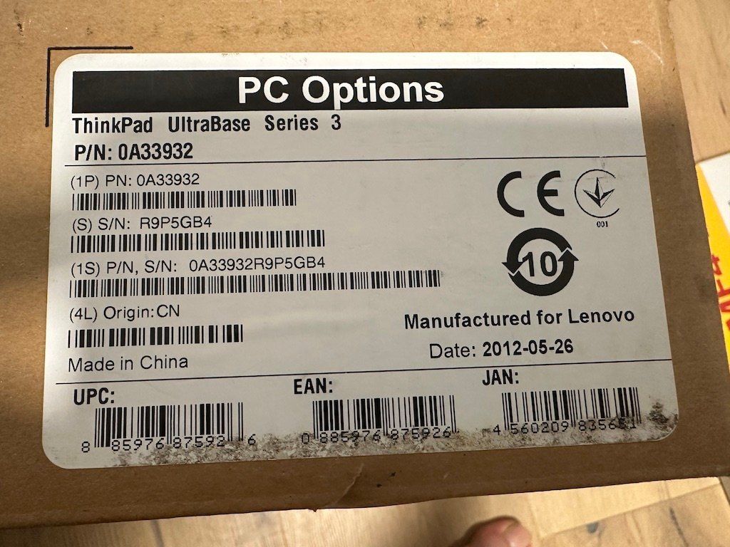 Lenovo Docking station: Thinkpad Ultrabase Serie 3 – D'occasion à Steinmaur par fiumicello01 2