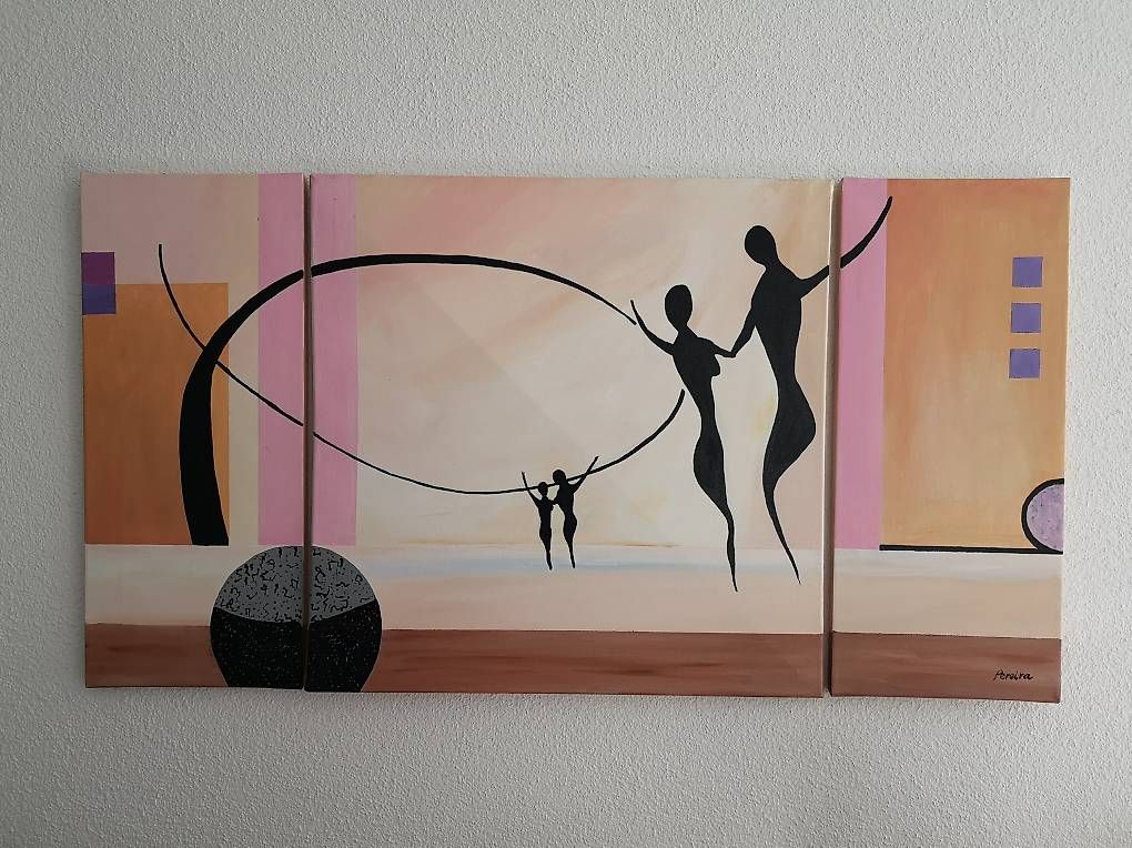 Dipinti: handgemaltes Gemälde Wandbild 3tlg 108x58 – Usato da Ostermundigen venduto da lid_sg9q 4