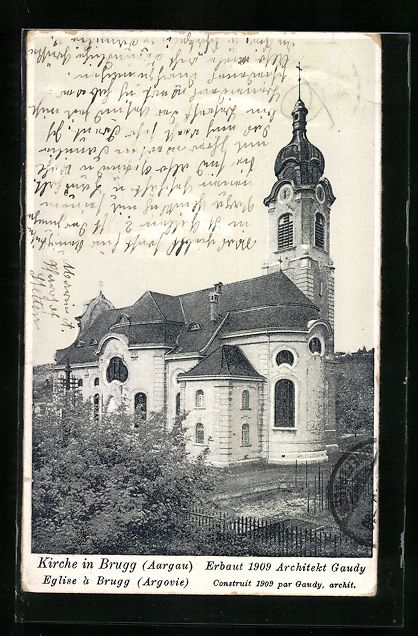 Cartoline postali: AK Brugg, Partie an der Kirche – Usato da Berlin venduto da bartko-reher