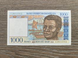 Madagaskar 1'000 Francs 1994, unc. !!!!!!