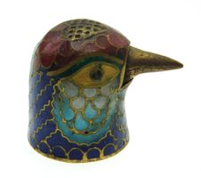 Fingerhut - Cloisonne Vogelkopf (0001)