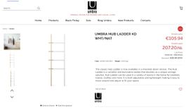 Umbra Hub Ladder - Dekorleiter weiss/Holz, originalverpackt