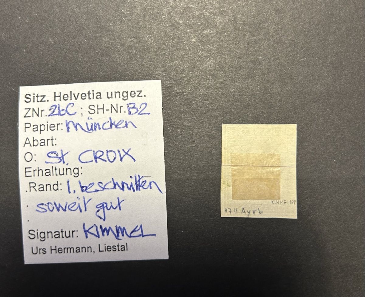 Tutti i francobolli: Strubel 26C bzw. B2 mit Befund Kimmel – Usato da Bern venduto da mon_622y 1