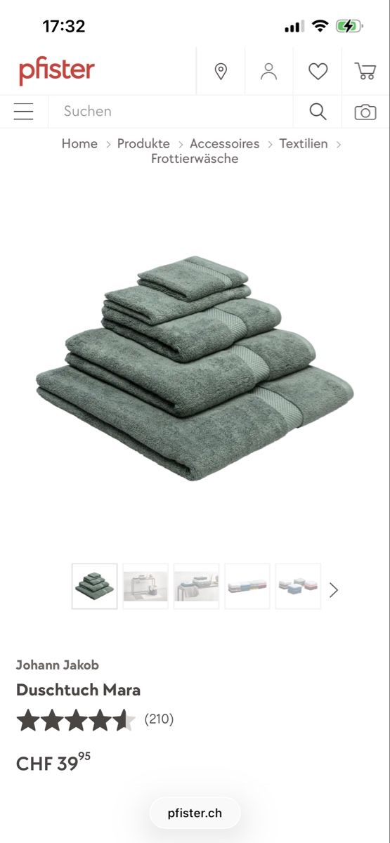 Pfister Teli da bagno: Badetuch Set – Usato da Diepflingen venduto da Morla30 2