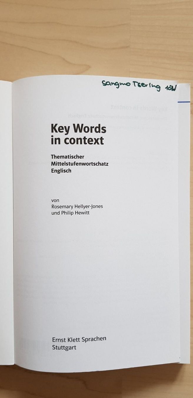 Libri: Key Words in context – Nuovo (secondo la descrizione) da Winterthur venduto da Mick77 2