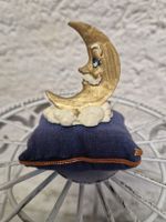 Goldener Mond auf Kissen, Vintage Deko, Sammlerstück!