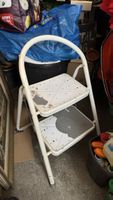 Praktische Trittstufe mit 2 Stufen, weiss