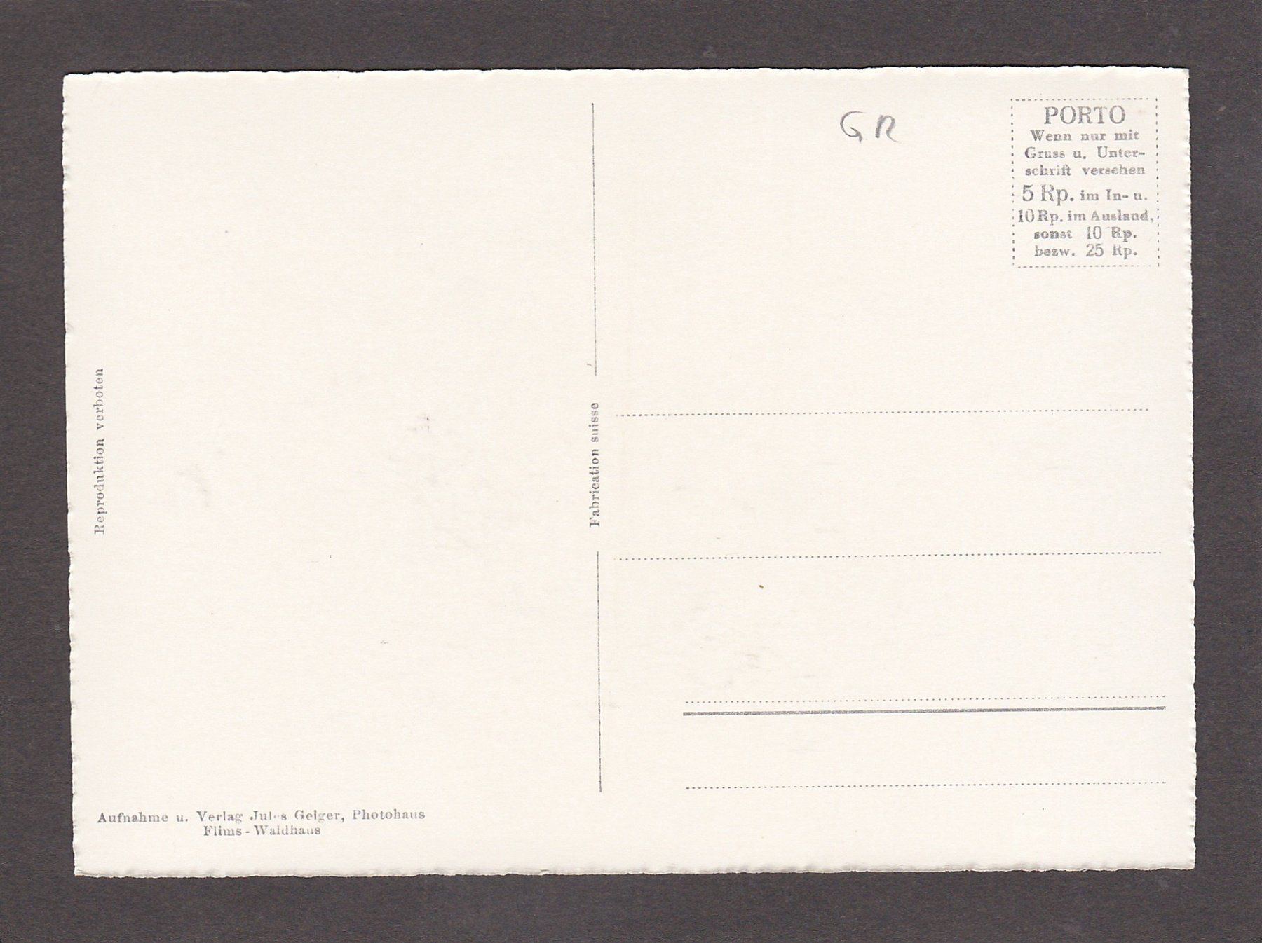 Cartoline postali: BRIGELS - Hotel Kistenpass – Usato da Reiden venduto da cinfis 1