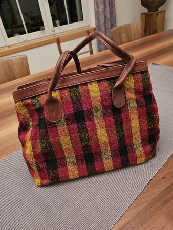 Vintage Handtasche mit Karomuster