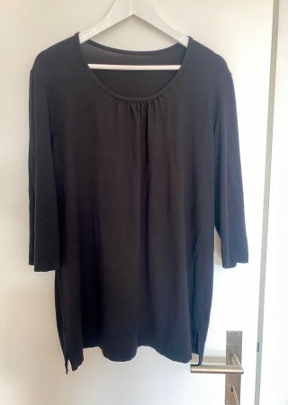Basic Longshirt Schwarz ¾-Arm / Top noir 🖤