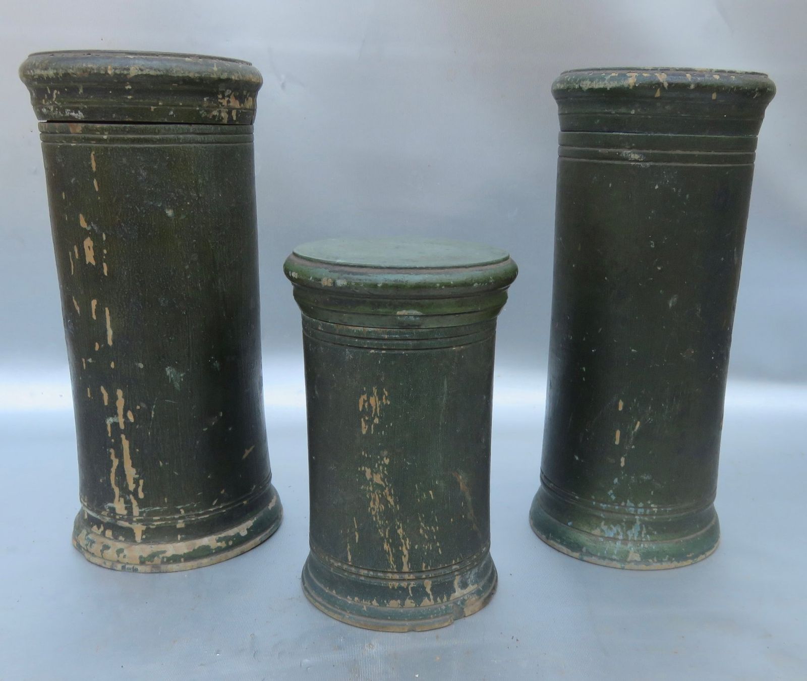 Accessori da laboratorio: 3 APOTHEKERDOSEN 18. JAHRH. – Usato da BERN venduto da erassmusvonrotterdam 1