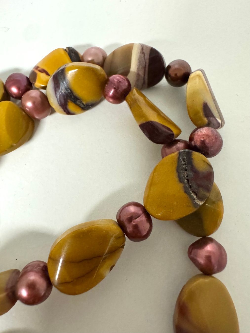 Catenine: Halskette Mookait, Zuchtperlen. – Nuovo (secondo la descrizione) da Biberist venduto da tl-schmuck 2