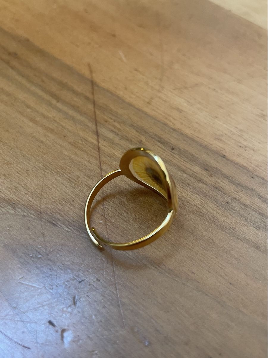 Anelli: Goldener Ring mit echter Blume - Einzigartiges Schmuckstück – Nuovo (secondo la descrizione) da Walenstadt venduto da mars_164 2