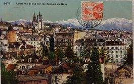 LAUSANNE - Vue sur les Rochers de Naye - 1911