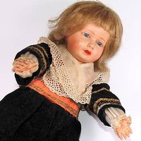 Antike Puppe von Petitcollin in gutem Zustand, 1920er J.