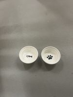 2 Keramik Schälchen für Haustiere neu