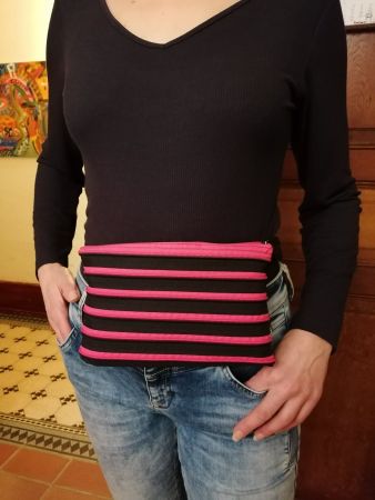 Bauchtasche aus 2 Reissverschlüssen Neu