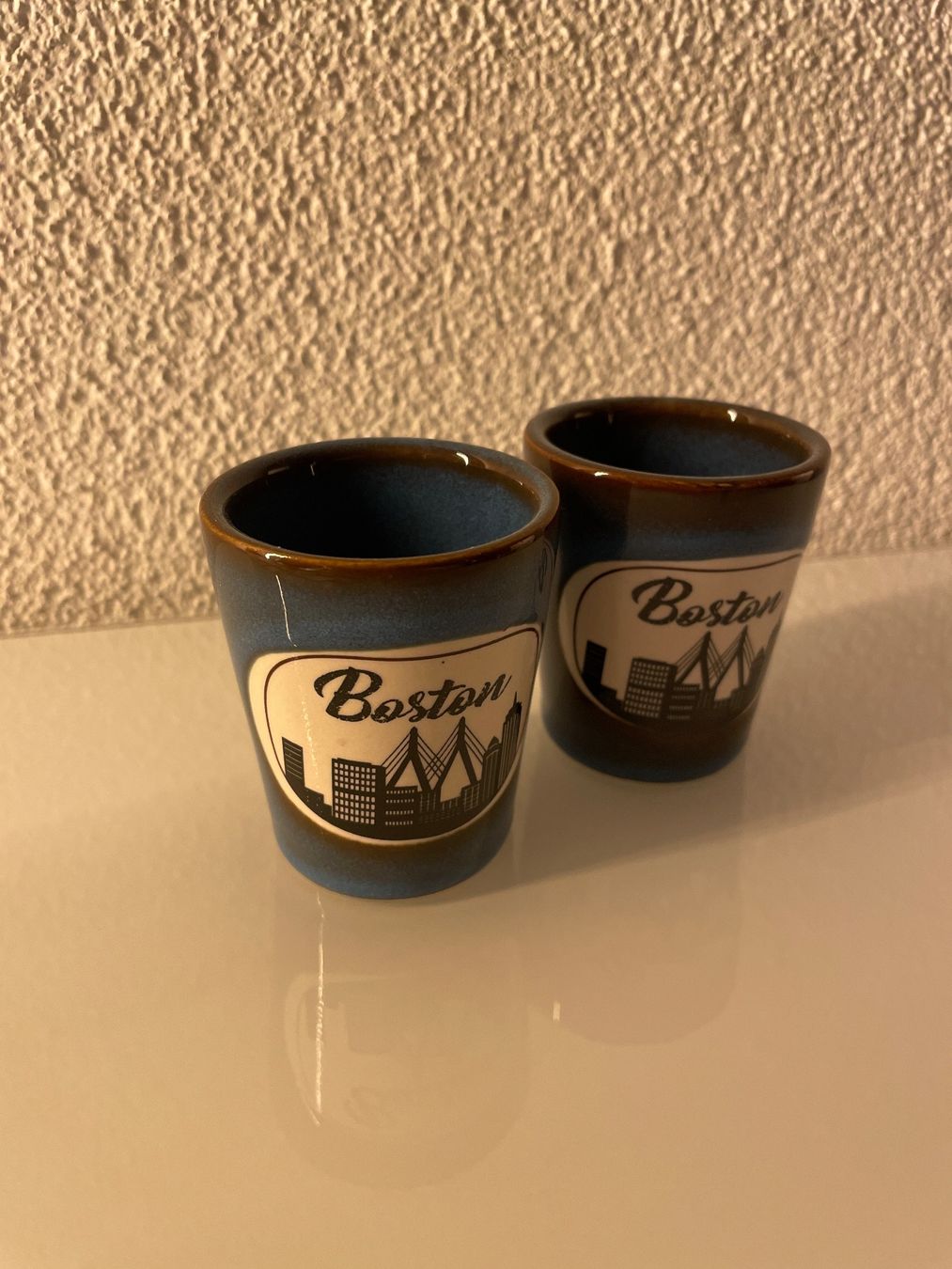 Bicchieri: 2 Schnapsgläser - Boston-Skyline – Usato da Zürich venduto da plumita
