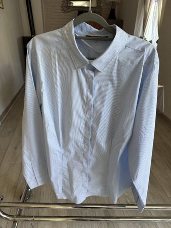 Chemise rayée bleu clair taille 52