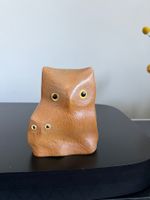 Holzeule Spardose Eule UBS Vintage Rarität