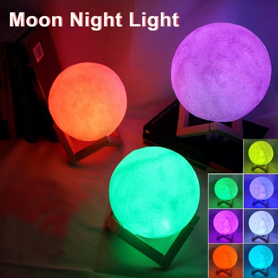 Lampen: 3D Mond Lampe Nachtlicht – Neu und originalverpackt aus Flawil von swisstrendshop 4