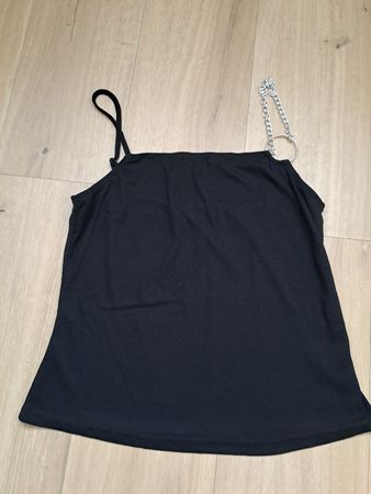 Schwarzes Shein Top mit Kette, Grösse XL, Sommer-Look!