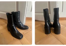 Jonak Paris Lederstiefel Gr. 39 Schwarz