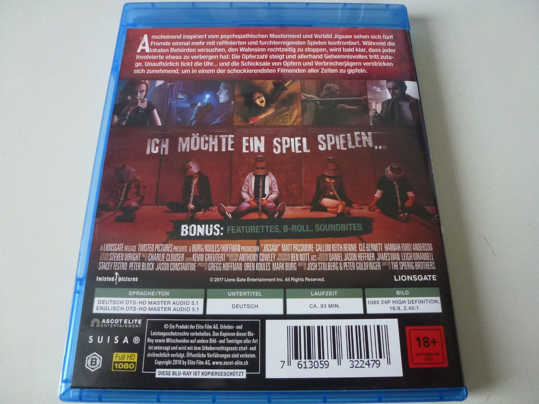 Tutti i DVDs: Jigsaw - Saw 8 (Blu-Ray) – Nuovo (secondo la descrizione) da Bern venduto da Frebo 1