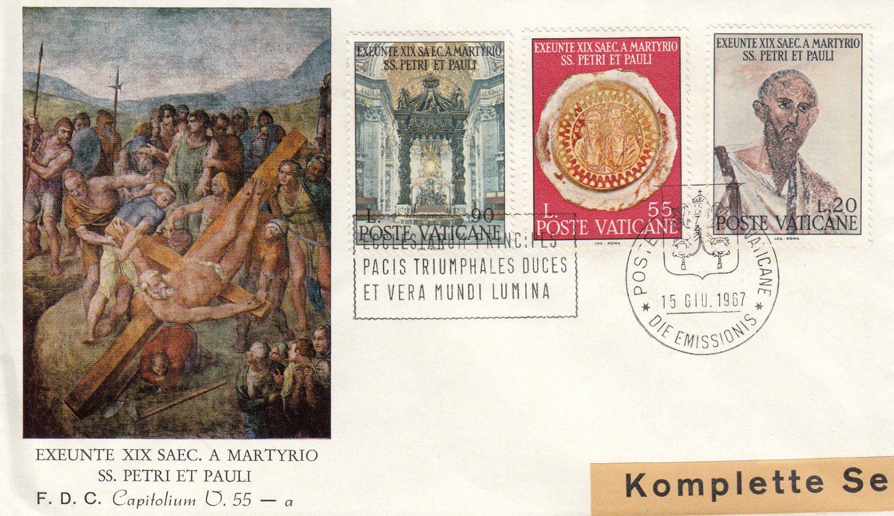Tutti i francobolli: 1967 Vatikan 2 FDC – Usato da Spreitenbach venduto da Mustang_1105