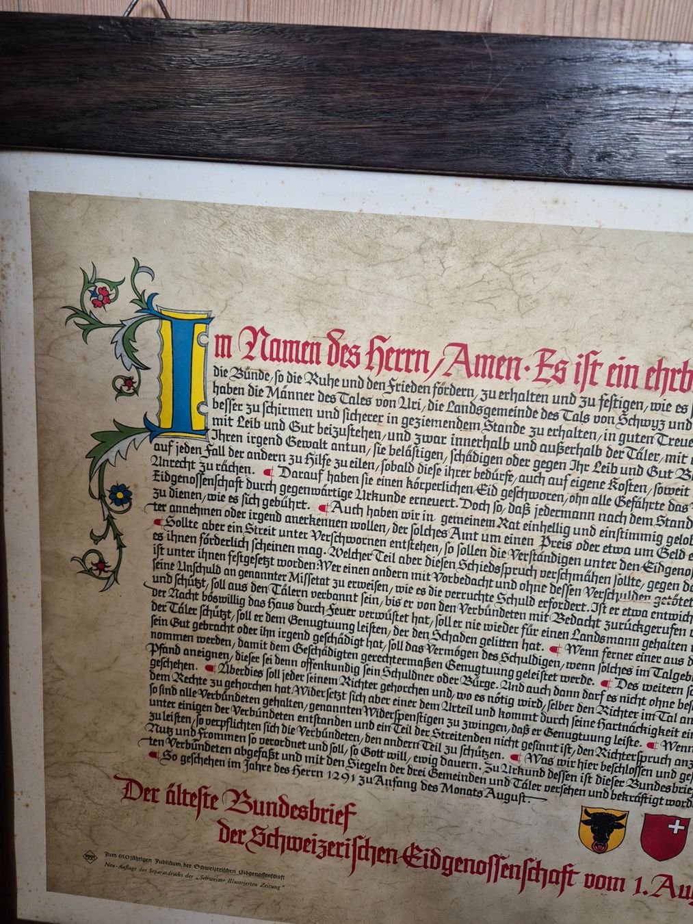 Foto & Immagini: Altes Bild "Der älteste Bundesbrief" – Usato da Hasle b. Burgdorf venduto da Spitzohr 2