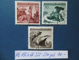 FL 1950 Nr. 232-234 gestempelt