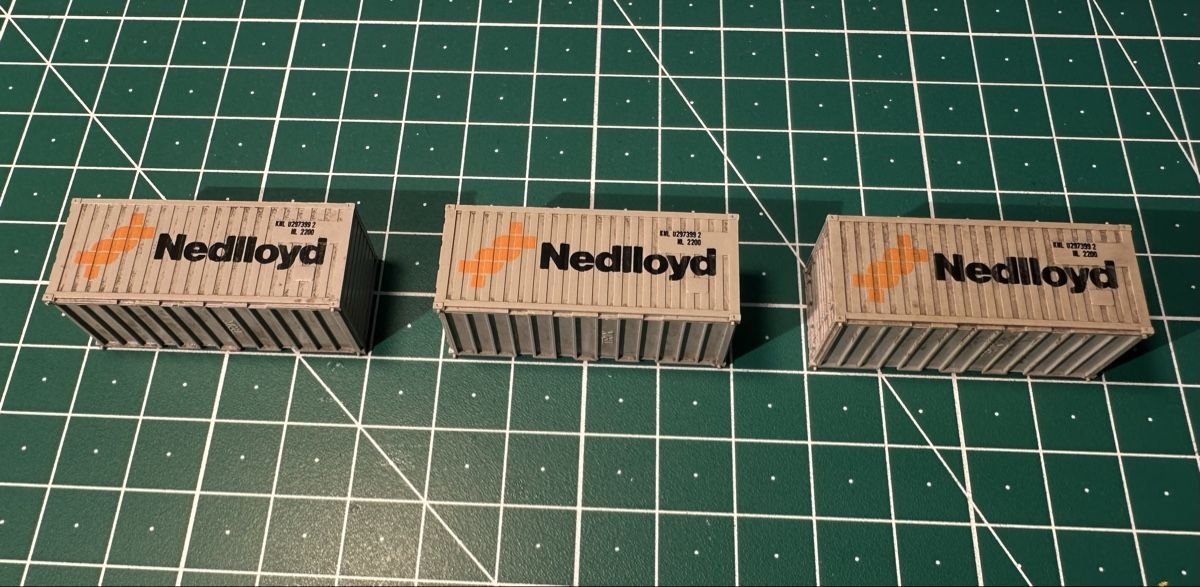 Trix Modellini di ferrovie: 3 Nedlloyd Container Spur N – Usato da Sulgen venduto da Richie777