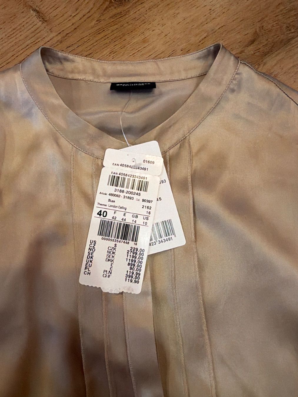Gerry Weber Camicette: Neu Gerry Weber echte 100% Seidenbluse, Gr. 40, Gold – Nuovo e nell'imballaggio originale da Walde AG venduto da Hanutta 3