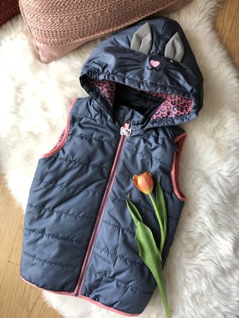 Mädchenweste/Gilet mit Katzenohren Gr. 116
