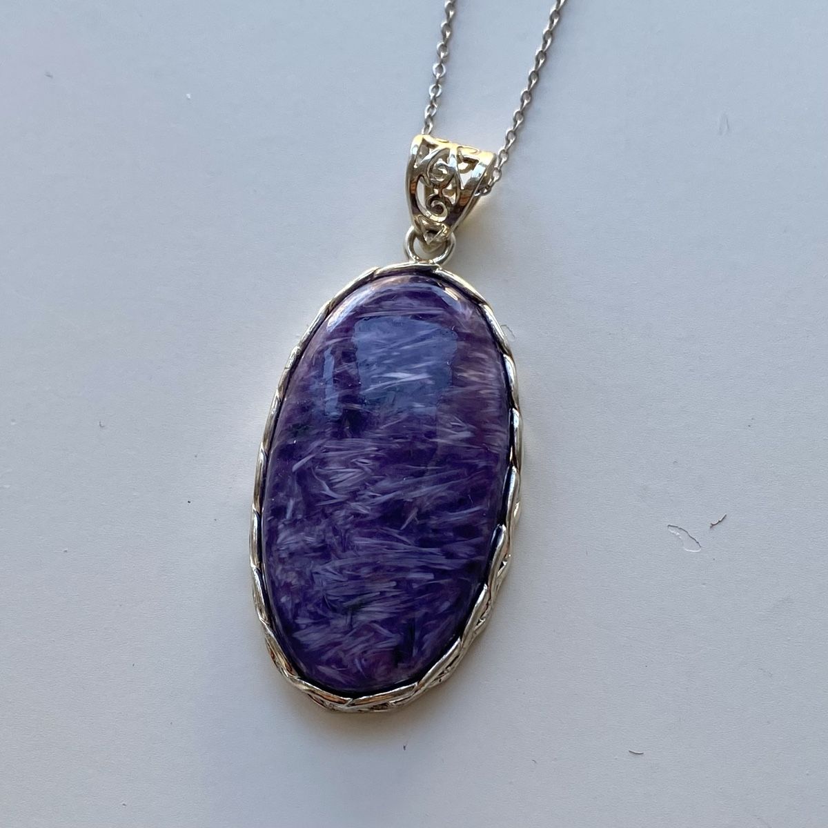 Catenine: Silber 925 Charoite Wunderschöne Massive Halskette – Nuovo (secondo la descrizione) da Givisiez venduto da dor_xb9k