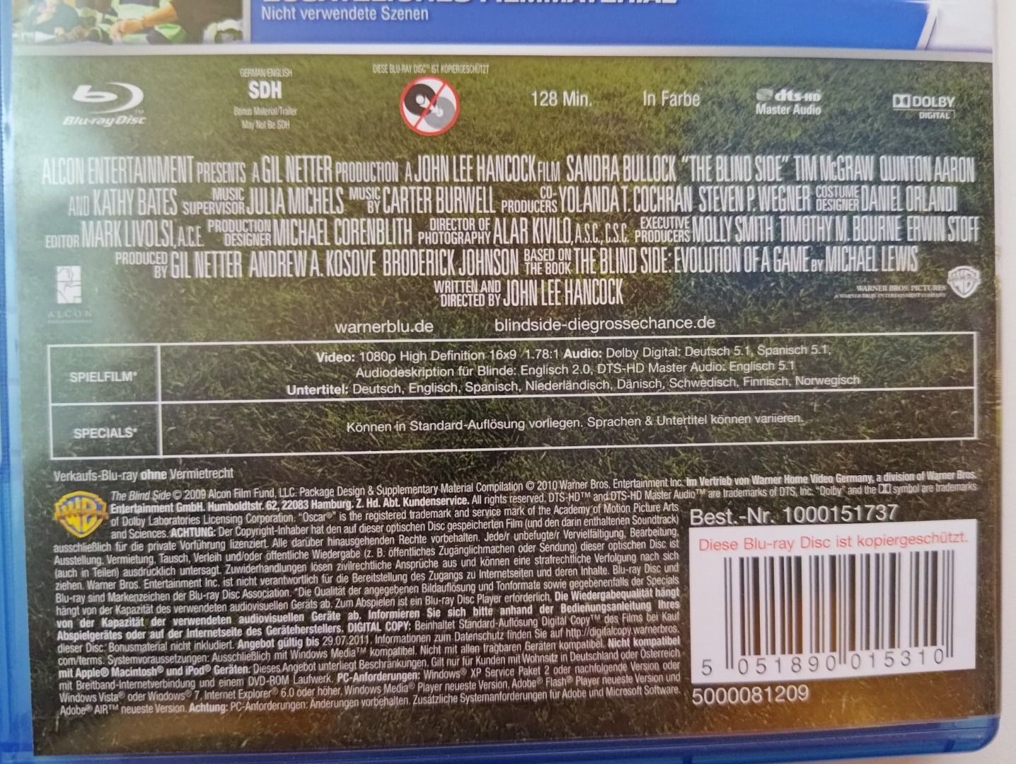 Tutti i DVDs: Blind Side - Die grosse Chance – Usato da Liestal venduto da Kratzilla 3