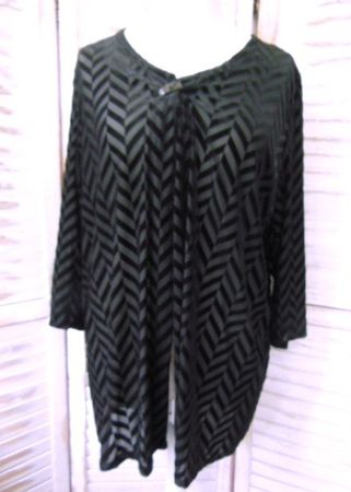 ca. Gr. 44/46 WINKLER leichte offene Bluse/Jacke Kofferware